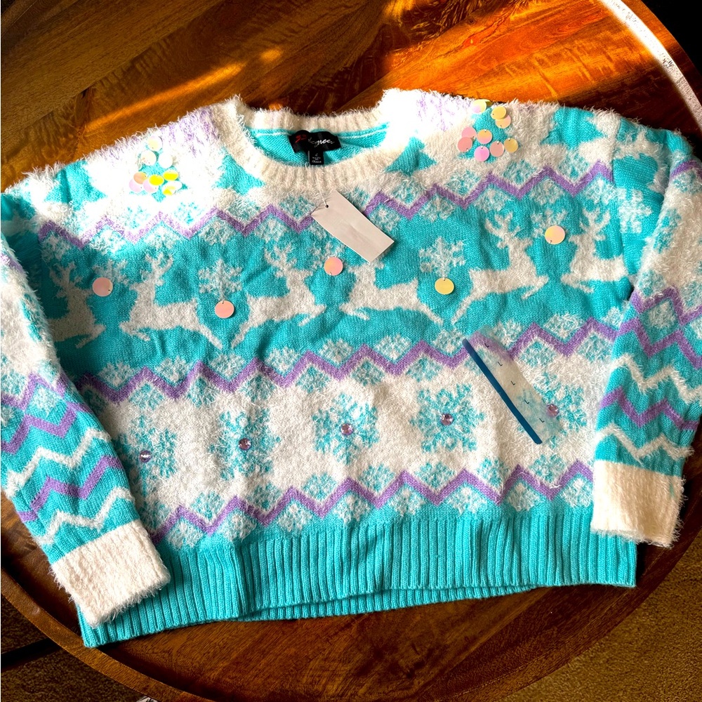 33 DEGREES Women Sweater winter strip NWT SIZE L